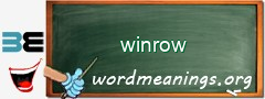 WordMeaning blackboard for winrow